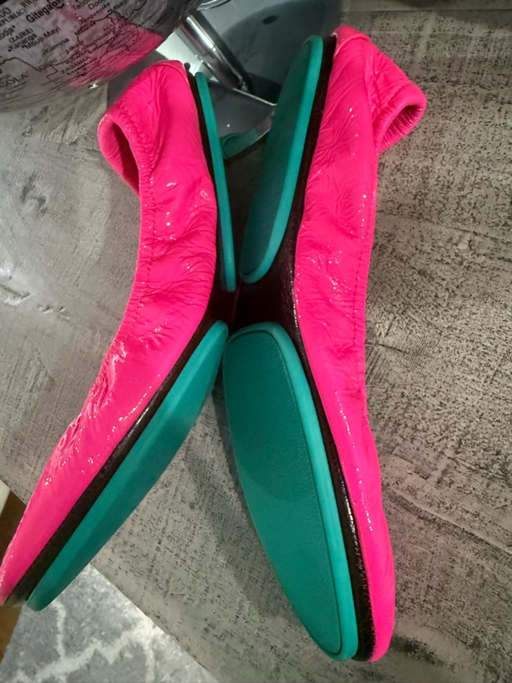 Tieks Women's Ballet Flats- Neon Pop Pink Size 10 - Picture 7 of 8